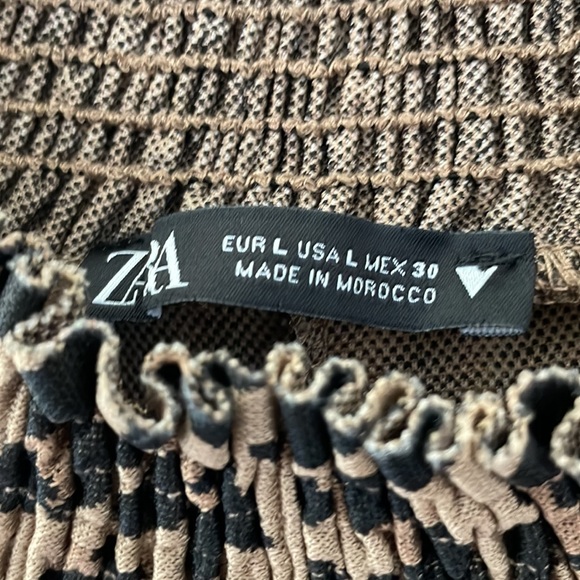 Zara leopard babydoll dress. - Picture 2 of 4